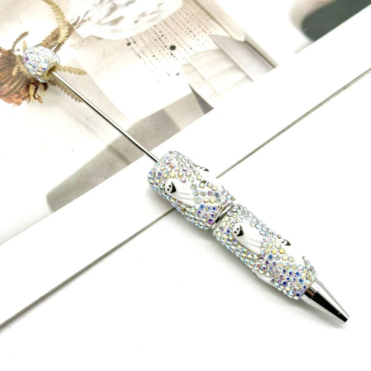 【D.P.C】10 Pcs Halloween Full-Diamond Beaded Pen DIY BEADS