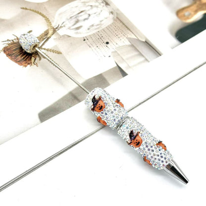 【D.P.C】10 Pcs Halloween Full-Diamond Beaded Pen DIY BEADS