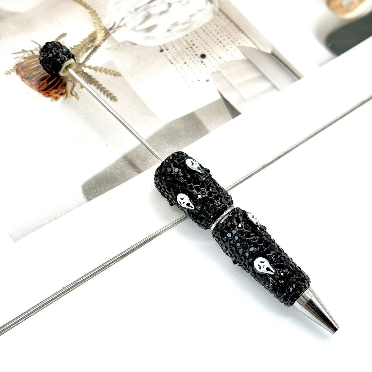 【D.P.C】10 Pcs Halloween Full-Diamond Beaded Pen DIY BEADS