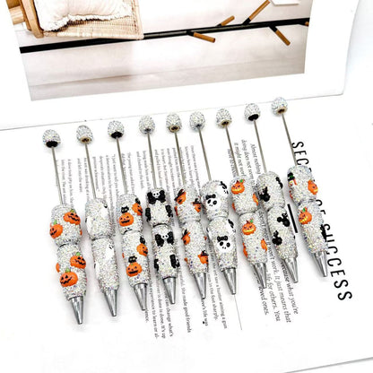 【D.P.C】10 Pcs Halloween Full-Diamond Beaded Pen DIY BEADS