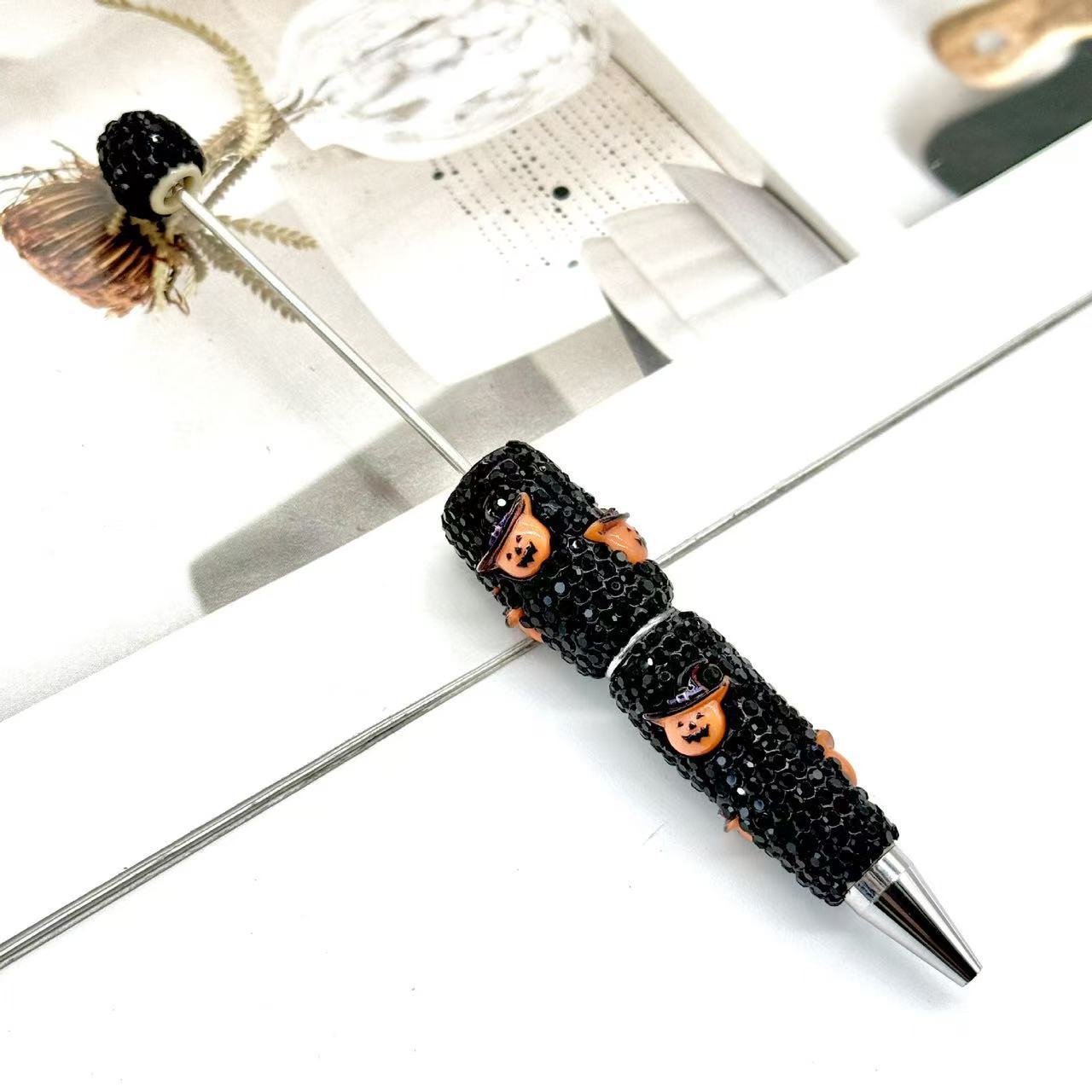 【D.P.C】10 Pcs Halloween Full-Diamond Beaded Pen DIY BEADS
