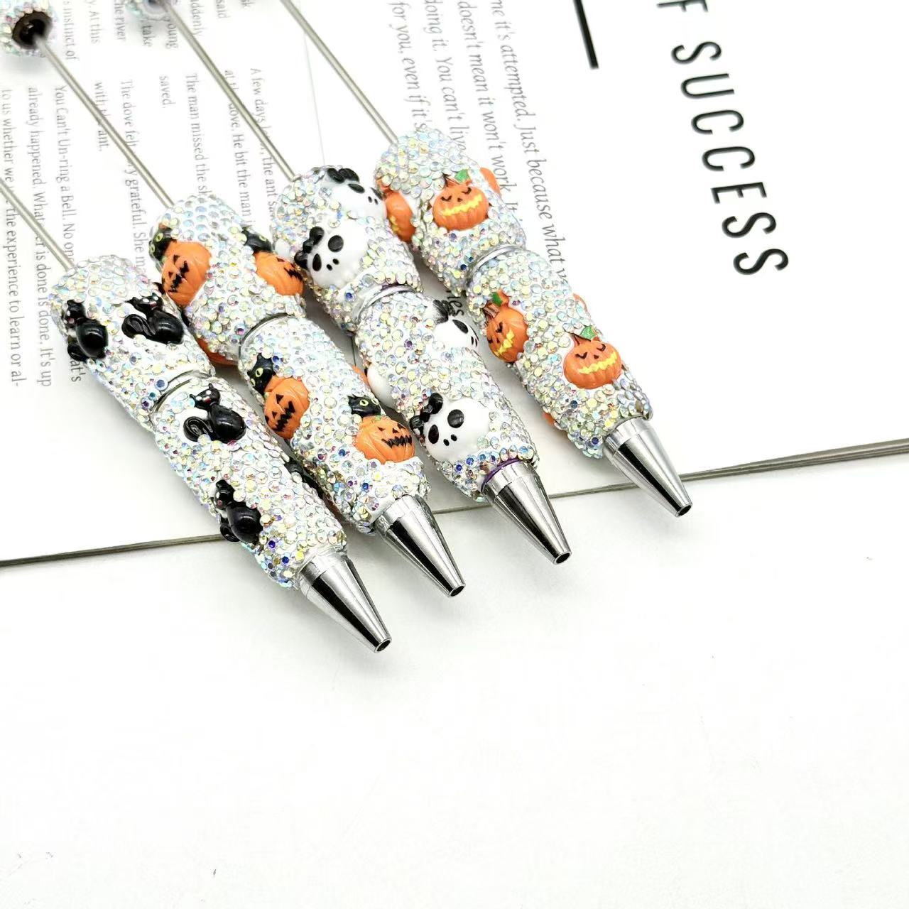 【D.P.C】10 Pcs Halloween Full-Diamond Beaded Pen DIY BEADS