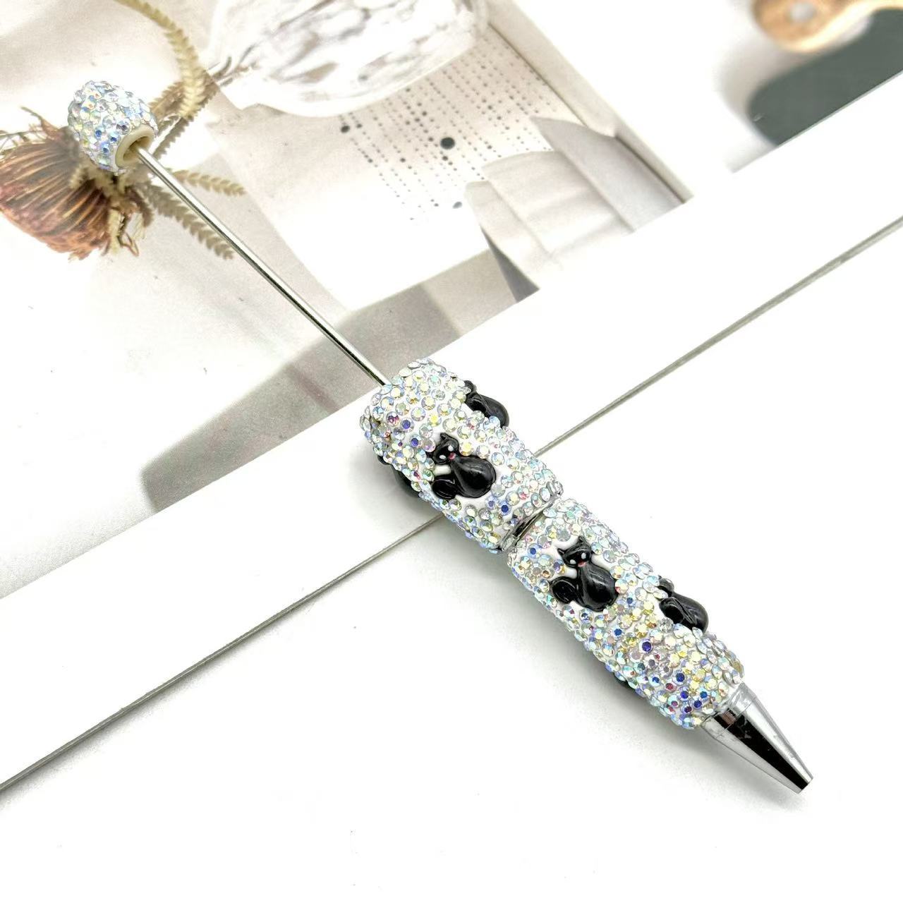 【D.P.C】10 Pcs Halloween Full-Diamond Beaded Pen DIY BEADS