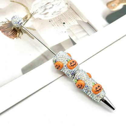 【D.P.C】10 Pcs Halloween Full-Diamond Beaded Pen DIY BEADS