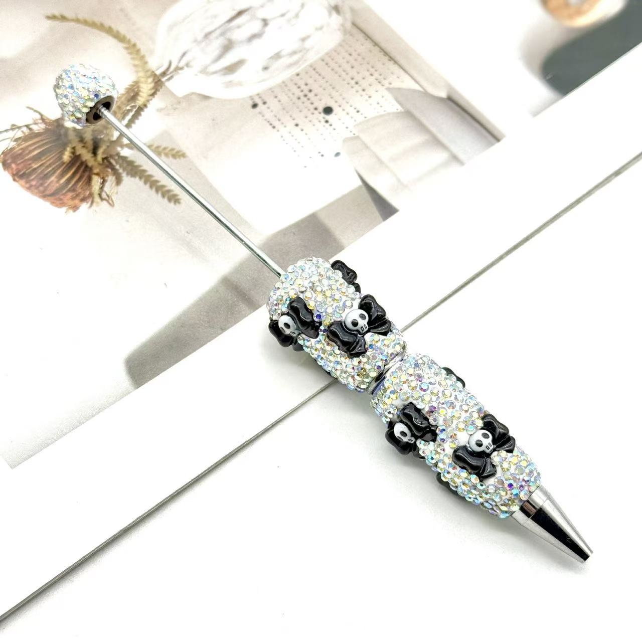 【D.P.C】10 Pcs Halloween Full-Diamond Beaded Pen DIY BEADS
